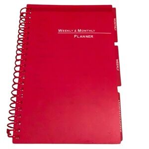 Red Weekly & Monthly Planner